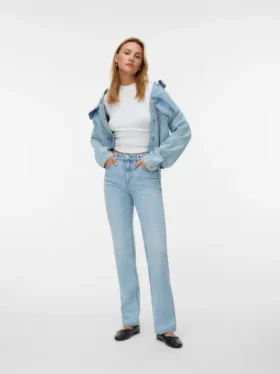 Vmtessa jeans med høy midje og rett passform