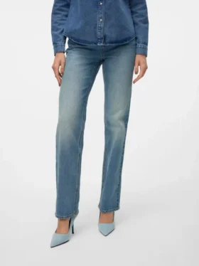 Vmtessa jeans med høy midje og rett passform