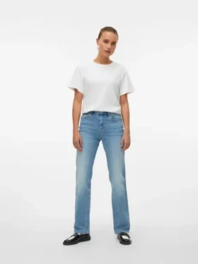 Vmtessa jeans med høy midje og rett passform