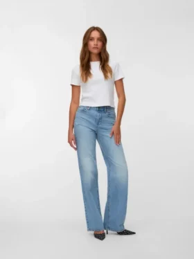 Vmtessa jeans med høy midje og rett passform