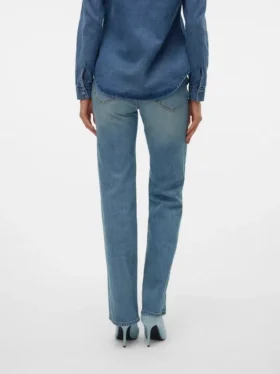 Vmtessa jeans med høy midje og rett passform