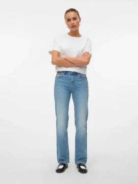 Vmtessa jeans med høy midje og rett passform
