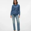 Vmtessa jeans med høy midje og rett passform