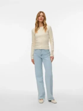 Vmtessa-jeans med høy midje og vid passform