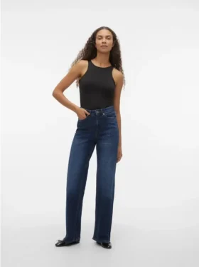 Vmtessa-jeans med høy midje og vid passform