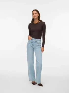 Vmtessa-jeans med høy midje og vid passform