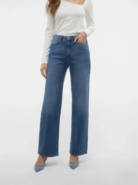 Vmtessa-jeans med høy midje og vid passform