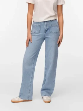 Vmtessa-jeans med høy midje og vid passform
