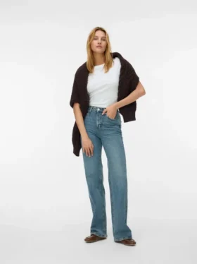 Vmtessa jeans med høy midje og vid passform