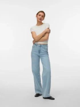 Vmtessa-jeans med høy midje og vid passform