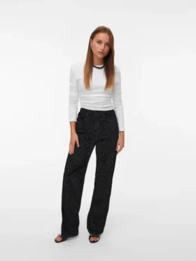 Vmtessa-jeans med høy midje og vid passform