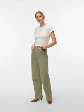 Vmtessa-jeans med høy midje og vid passform