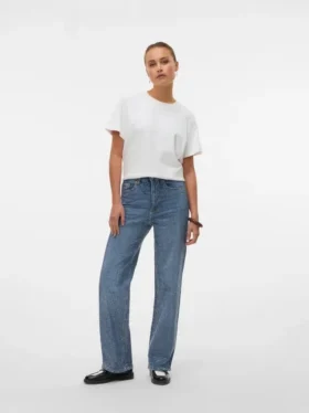 Vmtessa-jeans med høy midje og vid passform