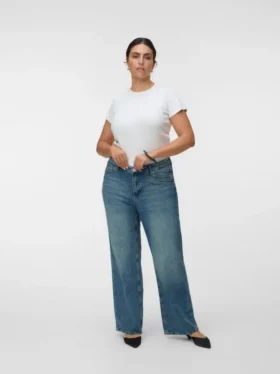 Vmtessa-jeans med høy midje og vid passform