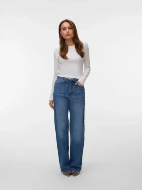 Vmtessa-jeans med høy midje og vid passform