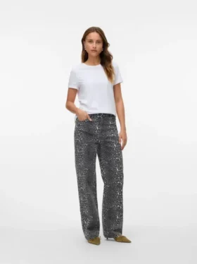 Vmtessa-jeans med høy midje og vid passform