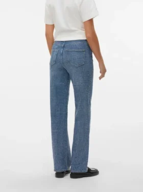 Vmtessa-jeans med høy midje og vid passform