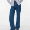 Vmtessa jeans med høy midje og vid passform