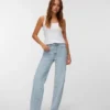 Vmtessa-jeans med strass, høy midje og vid passform