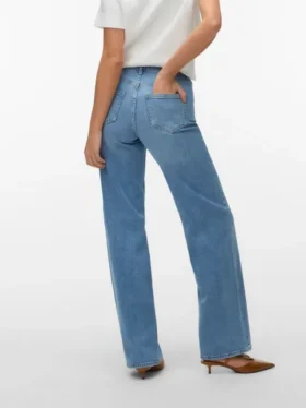 Vmtessa-Stretch-jeans med høy midje og vid passform