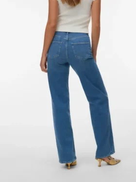 Vmtessa-Stretch-jeans med høy midje og vid passform