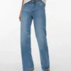 Vmtessa-Stretch-jeans med høy midje og vid passform