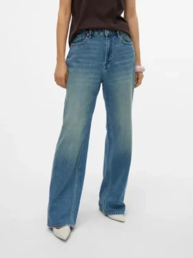 Vmtokey-jeans med lav midje og rett passform