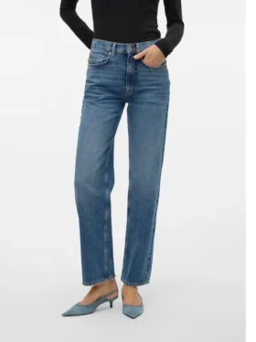 Vmvalerie jeans med middels høy midje og avslappet passform