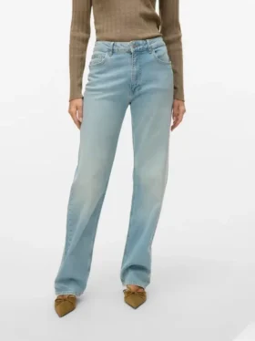 Vmvalerie jeans med middels høy midje og rett passform