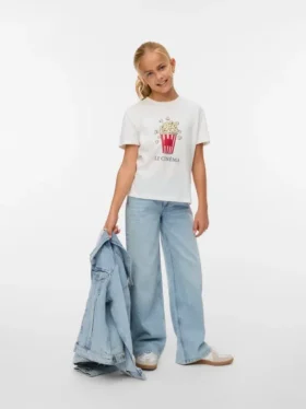 Vmvanessa-jeans med lav midje og vid benpassform
