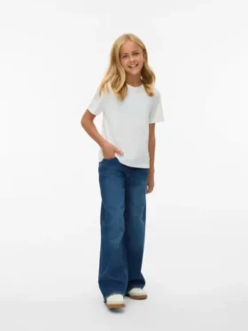 Vmvanessa-jeans med lav midje og vid benpassform