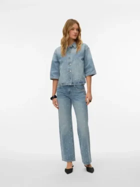 Vmvanessa-jeans med lav midje og vid passform