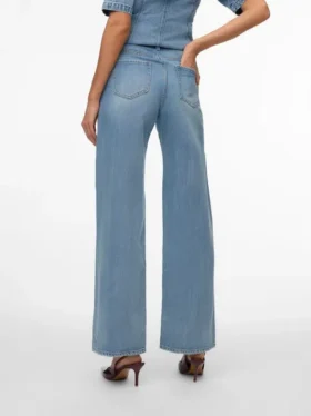 Vmvega-jeans med høy midje og vid passform