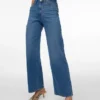 Vmvega-jeans med høy midje og vid passform
