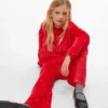 Vmvelvet bukser med høy midje