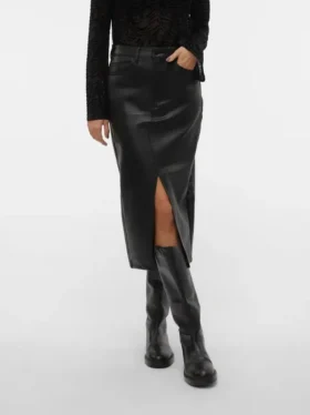 Vmveri midiskjørt med høy midje