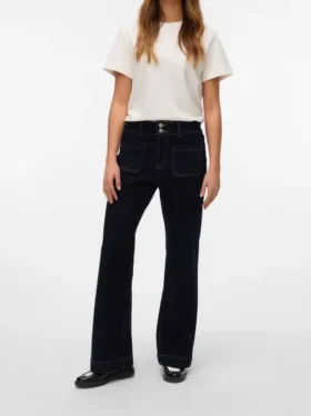 Vmvivianne jeans med høy midje og utvidet passform
