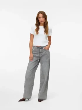Vmwien-jeans med middels høy midje og vid passform