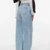 Vmwien-jeans med middels høy midje og vid passform