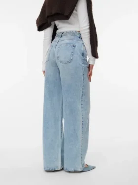 Vmwien-jeans med middels høy midje og vid passform