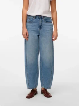 Vmzelda jeans med høy midje og barrel-passform
