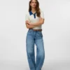 Vmzoe-jeans med middels høy midje og barrel-passform