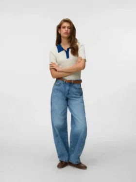 Vmzoe-jeans med middels høy midje og barrel-passform
